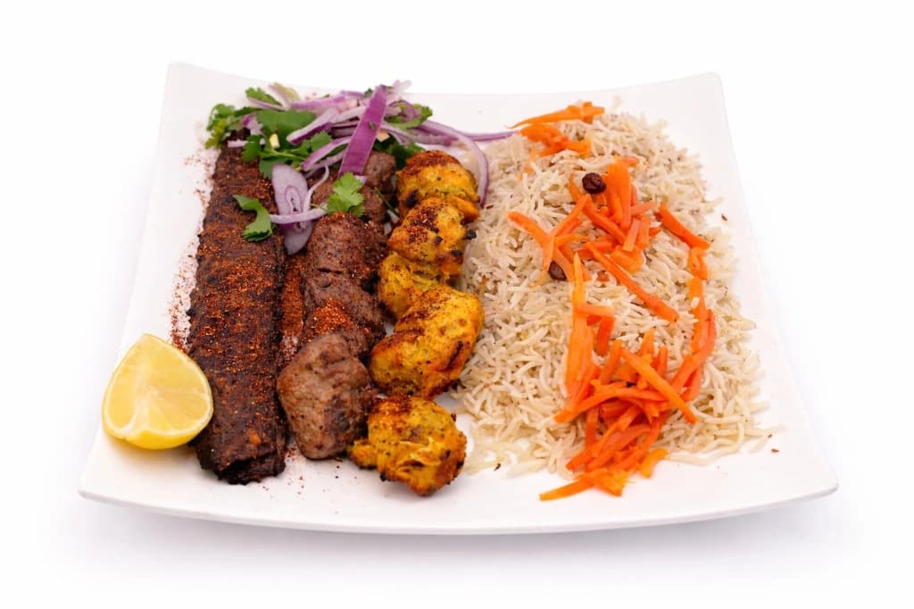 Barg Restaurant Catering — Large platters of authentic Afghan food for events